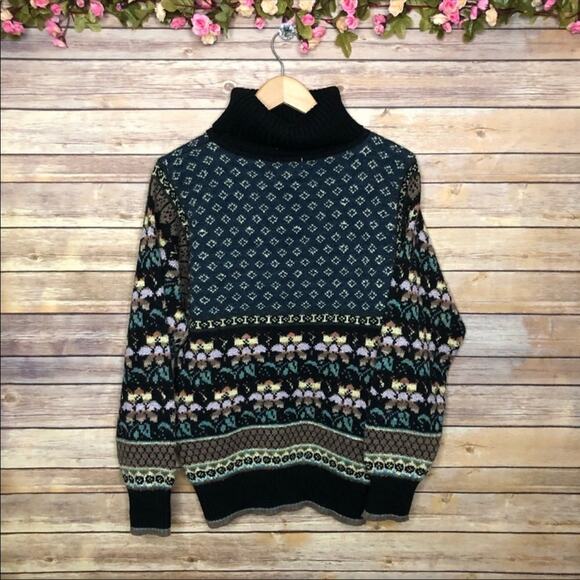 Vintage Cowl Neck Grandma Style Sweater - Picture 2 of 6